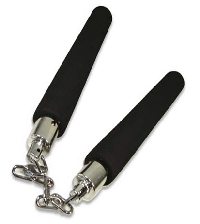 NUNCHAKU NINJA 12" BLACK FOAM CHAIN 0675BK
