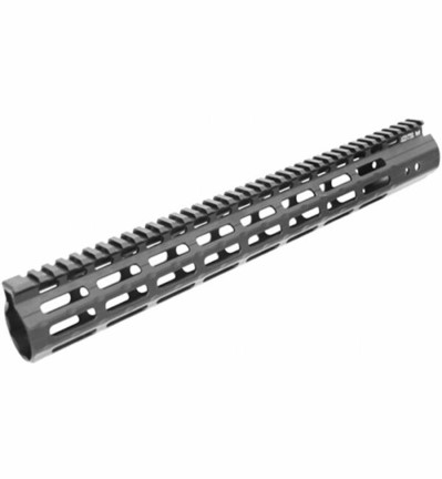 UTG MTU00655M PPRO AR15 SUPER SLIM FREE FLOAT M-LOK COMPATIBLE RAIL BLK